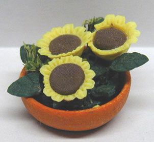 Dollhouse Miniature Sun Flower-Centerpiece (1-3/8)